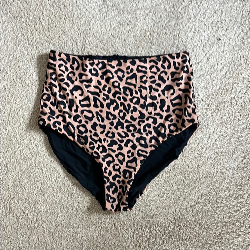 Coral Reef Black Bikini Bottoms